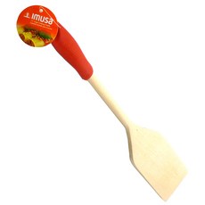 이무사 쿡 패들 뒤집개 30.5cm, Red + Wood, 1개
