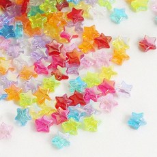 핸디몰 무지개구슬(꽃)(별)(국화)크리스탈구슬(50g)슬라임재료, 무지개구슬(별)50g