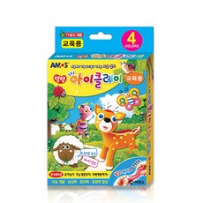 아모스 탱탱 아이클레이 10g 4색 교육용, 단품, 1개