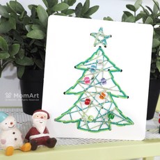 맘아트 DIY 스트링아트 크리스마스 트리 만들기 키트, A.화이트