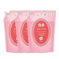 비앤비 섬유유연제 자스민 앤 로즈 리필, 1.5L, 3개