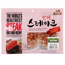 브랜드없음 WW뉴트리오 강아지 애견 간식 연어스테이크 큐블 300g, 1개