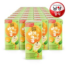 아이꼬야 한뼘 더큰 아기랑 콩이랑 2단계 아기두유 180ml, 64개, 두유