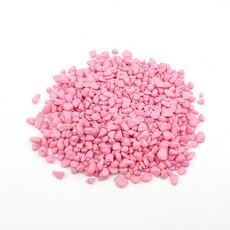 비오스 테라리움 재료 마리모 자갈 무지개 칼라 색돌 100g, 분홍, 1개