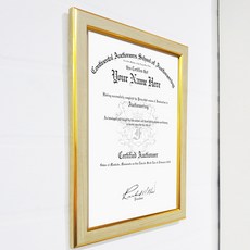 액자가게 착한액자 A4 A3상장액자 벽걸이형 사업자등록증 액자, 미색