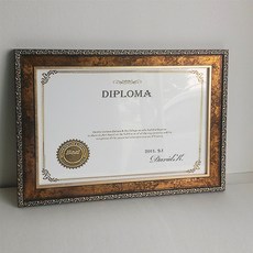 액자가게 A4 A3 상장액자 액자, 48엔틱골드, 1개