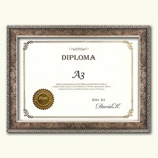 액자가게 A4 A3 상장액자 액자, 47엔틱실버, 1개