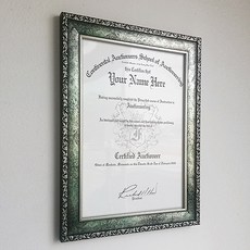 액자가게 A4 A3 상장액자 액자, 49엔틱그린, 1개