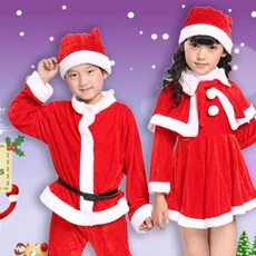 루나버블 산타복 [KC인증] 아동 어린이 남아 여아 유아 키즈 크리스마스 산타복장 산타망토 망토 코스튬 산타원피스