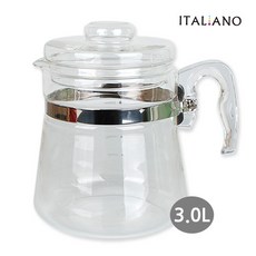 BOGO 보고 대용량유리약탕기(3.0L) 홍삼주전자 내열유리포트 유리주전자, 3L, 1개