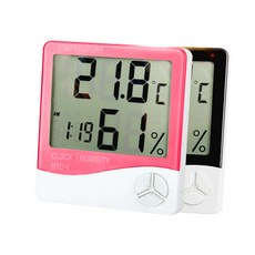 지엘스타 디지털 온습도계, 블랙, 1개