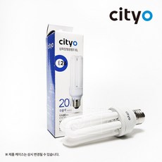 씨티오 삼파장 전구 20W E26, 주광색, 1개