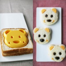 도시락 곰돌이 유치원 샌드위치 틀 쿠마상 샌드메이커, 1개