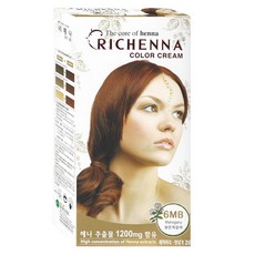 리체나 칼라크림 세화피앤씨 헤어컬러 염색약, 6MB(밝은적갈색), 3개