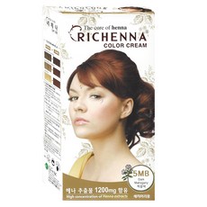 리체나 칼라크림 세화피앤씨 헤어컬러 염색약, 5MB(적갈색), 3개