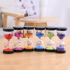 굿브라더스 모래시계 인테리어 타이머 1분 3분 5분 10분 15분 30분, 모던 인테리어 모래시계 30분 (자주색)