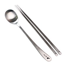반디 네임 수저 (어른용 수저+젓가락), Ｖ_쌍별, 1개