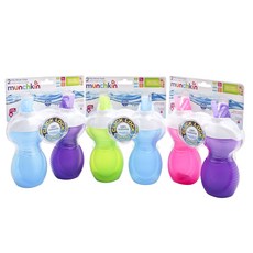 먼치킨 클릭 락 플립 스트로 빨대컵 266ml, 랜덤 발송, 2개