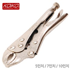 바이스플라이어 바이스그립 락킹 클램프 파이프렌치 몽키스패너 클램프 락킹 수 작업 공구 니퍼 고정공구, 1개, 옵션01 코이코 바이스플라이어-5인치