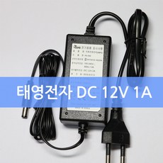 국산 태영전자 DC 12V 1A 아답터 어뎁터 1000mA cctv 모니터 공유기 전원 (500mA 0.5A 사용가능), 태영전자 DC12V 1A, 1개