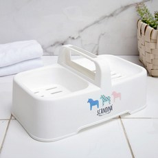 샤바스 빨래 비누갑 대 말, 화이트, 1개