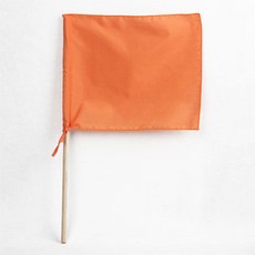 파티로 나무 응원 깃발 청백기 훈련 신호기 25cmx30cm, 주황색기, 1개