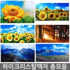 하이크리스탈액자 총모음 해바라기 천지 가을 하이글로시액자 크리스탈액자 사진액자 모던액자 벽장식액자 벽걸이 장식액자, 미니 한송이 해바라기, 1개