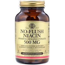 SOLGAR 無麩質菸鹼酸素食膠囊 500mg, 100顆, 1罐