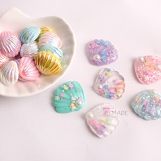 프로사부작 진주조개 미니조개 데코파츠 데코덴 석고방향제재료, 진주조개민트, 1개