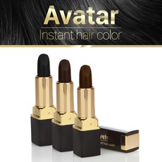 아바타 새치커버섀도우 새치커버립스틱, 새치커버립스틱(블랙), 1개