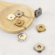 Jstrading 아플리케 자석단추 14mm, 흑니켈, 2세트