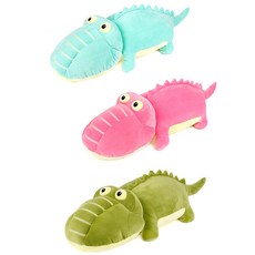 [돌앤돌스] 왕눈이 악어 봉제인형-소형(65cm) 악어인형 동물인형 인형쿠션, 핑크(Pink), 1개