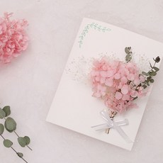 미니아트 수국 프리저브드 카드 엽서 아트카드 만들기, DF126_아나벨수국레드