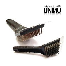 유니앤유 BBQ 청소 솔 화로대 캠핑, 검정, 1개