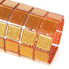 유리모자이크타일 펄오렌지골드(1장), 1개, 펄오렌지골드