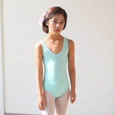 국산 유아/주니어/성인용 베이직 민소매레오타드(에메랄드)
