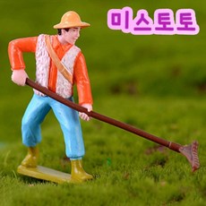 미스토토 테라리움 재료 농장 농부 돼지 말 오리 염소 미니어처 동물피규어, P576A_농장-농부1P