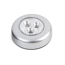 위시 LED터치램프 3구 터치등 은색 LED등 LED전구 무드등 취침등 퍽라이트, 1개