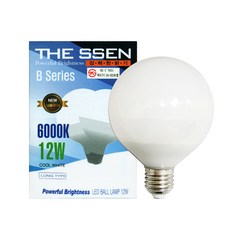더센 LED볼전구 12W LED볼구 LED볼램프 LED전구, 주광색, 1개