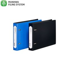 문화 B440-6 A5 PP2공D링바인더 가로형 폭3cm, 검정색