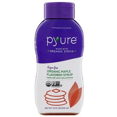 pyure 메이플 플레이버드 시럽, 415ml, 1개