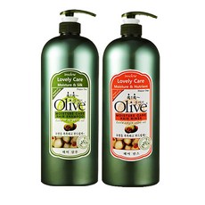 1+1 아임세레느 올리브 헤어 대용량 샴푸+ 린스, 1세트, 1.5L
