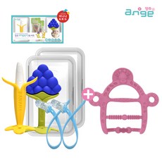 앙쥬 치발기 2종세트 + 팔찌치발기 치아발육기, 2종세트(바나나+포도) +팔찌치발기(기린핑크), 1개