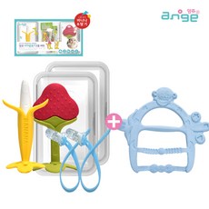 앙쥬 치발기 2종세트 + 팔찌치발기 치아발육기, 2종세트(바나나+딸기) +팔찌치발기(원숭이블루), 1개