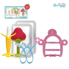 앙쥬 치발기 2종세트 + 팔찌치발기 치아발육기, 2종세트(바나나+딸기) +팔찌치발기(기린핑크), 1개