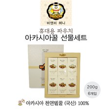 비앤비허니 휴대용 아카시아꿀 선물세트, 1개, 200g