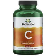 Swanson 斯旺森 玫瑰果維生素C錠 1000mg, 250顆, 1罐