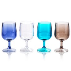 진성울트라 P.C 고블렛잔 다양한 색상, 10온스_블루, 1개