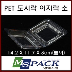 엠에스팩 PET 도시락 소 100개, 1세트