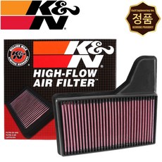 K&N 33-5029 반영구적 순정형 튜닝 흡기 에어필터 포드 머스탱 2.3 가솔린 3.7 머스탱GT 5.0, 1개